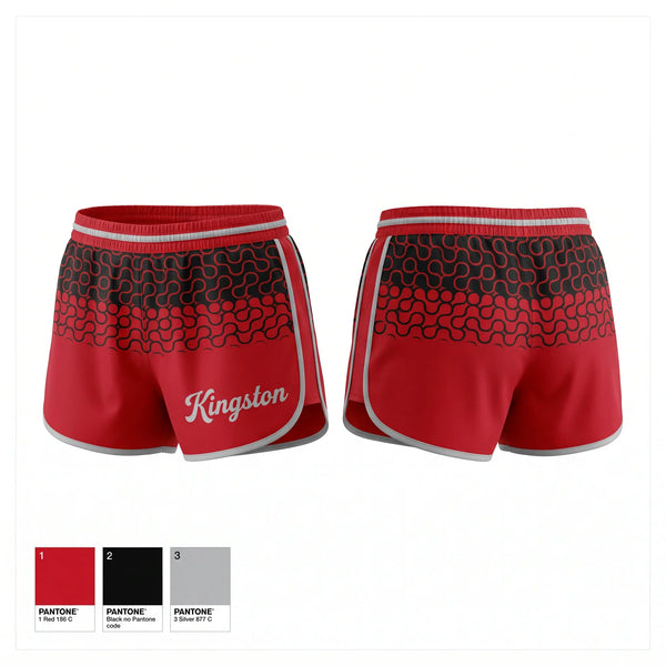 Womens Shorts, Kingston, Cross Country, Teamtime, Team time, sublimation, custom sports apparel, team uniforms, spirit wear, spiritwear, sports uniforms, custom shirts, team store, custom team store, fundraiser sports, apparel fundraiser
