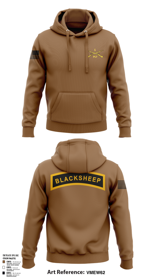 Hoodie, 1st PLT B Co 1-173IN, , Teamtime, Team time, sublimation, custom sports apparel, team uniforms, spirit wear, spiritwear, sports uniforms, custom shirts, team store, custom team store, fundraiser sports, apparel fundraiser