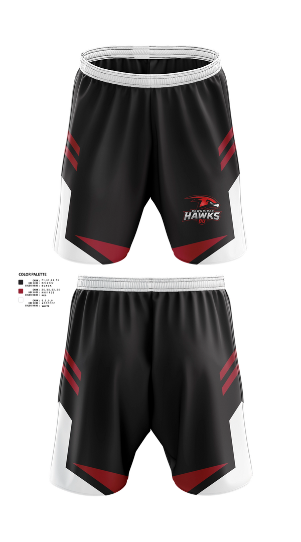 Athletic Shorts With Pockets, HAWKS, Baseball, Teamtime, Team time, sublimation, custom sports apparel, team uniforms, spirit wear, spiritwear, sports uniforms, custom shirts, team store, custom team store, fundraiser sports, apparel fundraiser