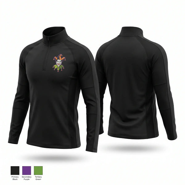 Quarter Zip Jacket, “JOKERS WILD”, , Teamtime, Team time, sublimation, custom sports apparel, team uniforms, spirit wear, spiritwear, sports uniforms, custom shirts, team store, custom team store, fundraiser sports, apparel fundraiser