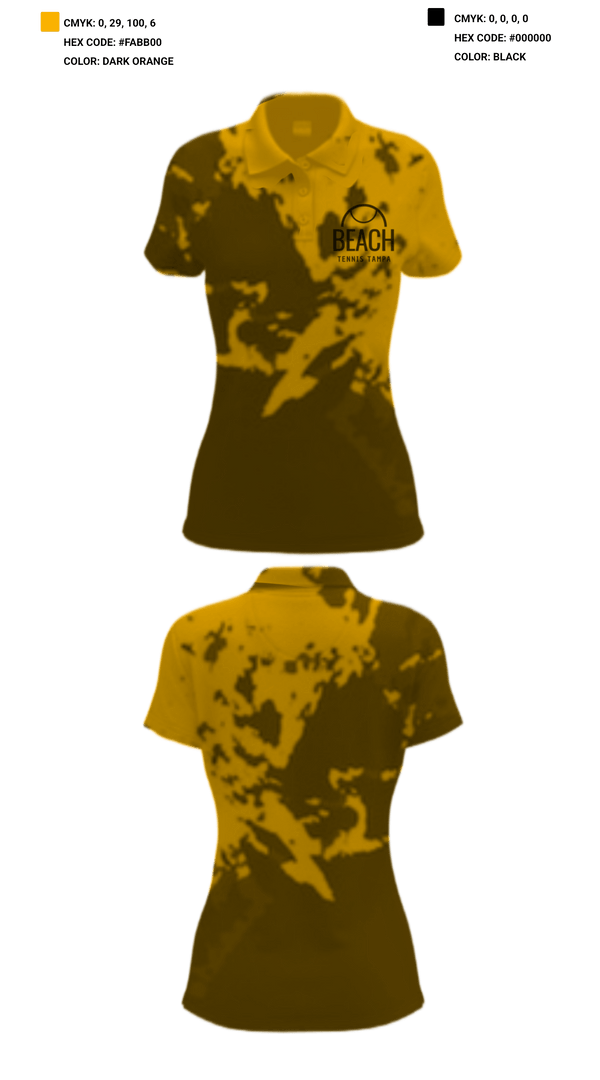Women's Short Sleeve Performance Polo, Beach Tennis Tampa, Tennis, Teamtime, Team time, sublimation, custom sports apparel, team uniforms, spirit wear, spiritwear, sports uniforms, custom shirts, team store, custom team store, fundraiser sports, apparel fundraiser