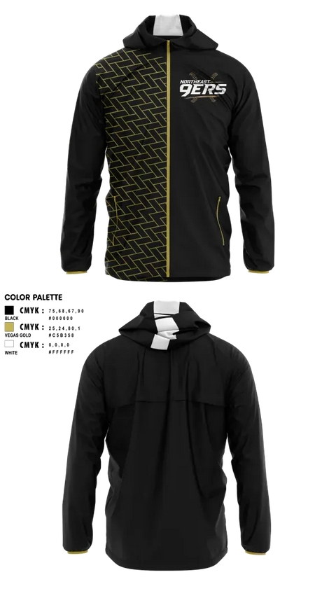 Windbreaker, Northeast 9ers, Softball, Teamtime, Team time, sublimation, custom sports apparel, team uniforms, spirit wear, spiritwear, sports uniforms, custom shirts, team store, custom team store, fundraiser sports, apparel fundraiser