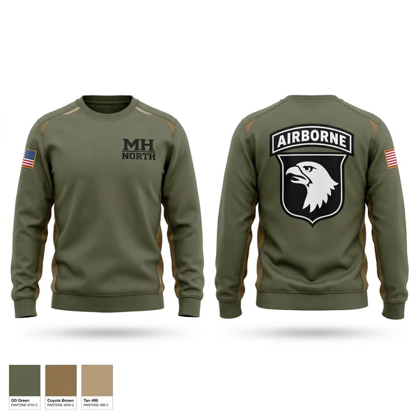 Crew Neck Sweatshirt, MH North, Army, Teamtime, Team time, sublimation, custom sports apparel, team uniforms, spirit wear, spiritwear, sports uniforms, custom shirts, team store, custom team store, fundraiser sports, apparel fundraiser