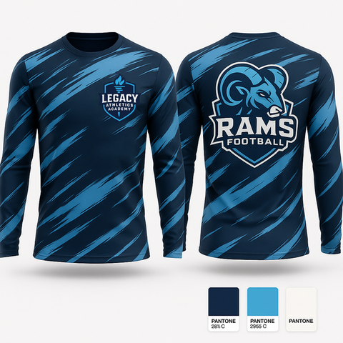 Long Sleeve Performance Shirt, Rams Football, , Teamtime, Team time, sublimation, custom sports apparel, team uniforms, spirit wear, spiritwear, sports uniforms, custom shirts, team store, custom team store, fundraiser sports, apparel fundraiser