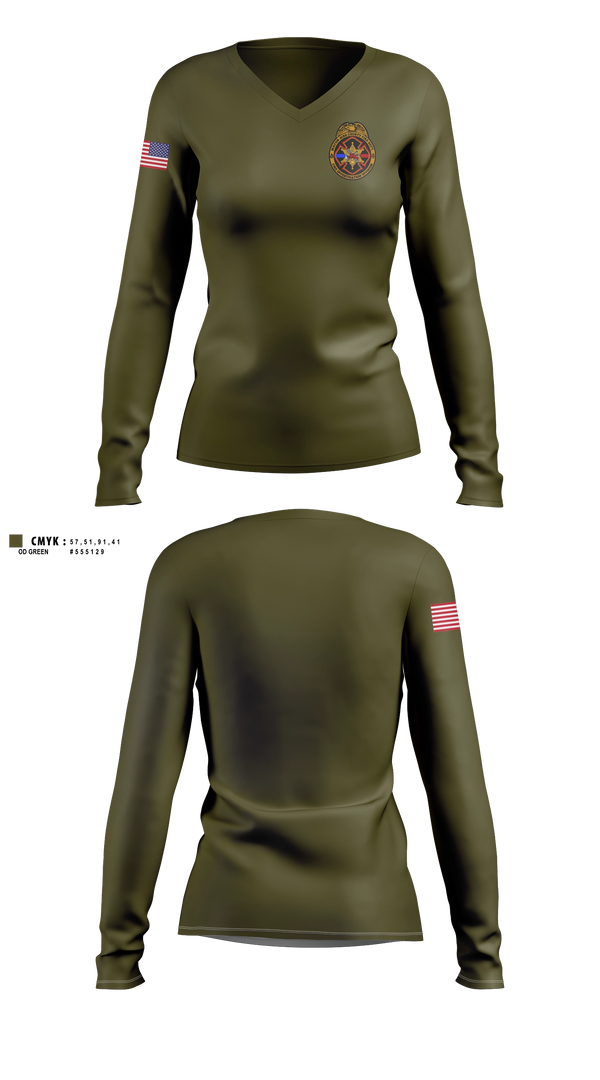 Womens Long Sleeve Vneck Shirt, Macon-Bibb Fire Investigation Division, Fire Department, Teamtime, Team time, sublimation, custom sports apparel, team uniforms, spirit wear, spiritwear, sports uniforms, custom shirts, team store, custom team store, fundraiser sports, apparel fundraiser