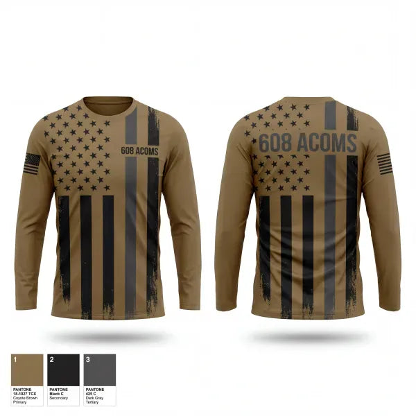Long Sleeve Performance Shirt, 608 ACOMS, Air Force, Teamtime, Team time, sublimation, custom sports apparel, team uniforms, spirit wear, spiritwear, sports uniforms, custom shirts, team store, custom team store, fundraiser sports, apparel fundraiser
