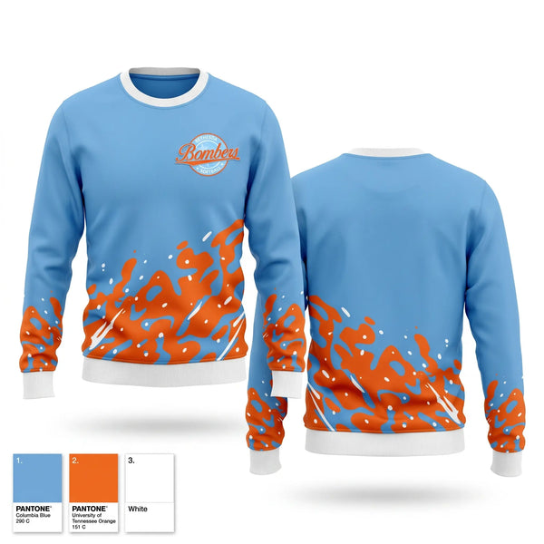 Crew Neck Sweatshirt, Bethesda Bombers, Softball, Teamtime, Team time, sublimation, custom sports apparel, team uniforms, spirit wear, spiritwear, sports uniforms, custom shirts, team store, custom team store, fundraiser sports, apparel fundraiser