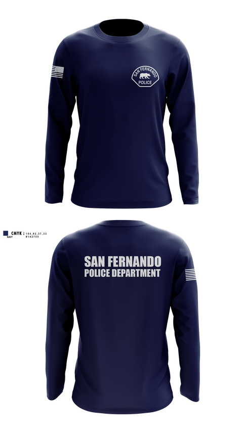 Long Sleeve Performance Shirt, San Fernando Police Department, Police, Teamtime, Team time, sublimation, custom sports apparel, team uniforms, spirit wear, spiritwear, sports uniforms, custom shirts, team store, custom team store, fundraiser sports, apparel fundraiser