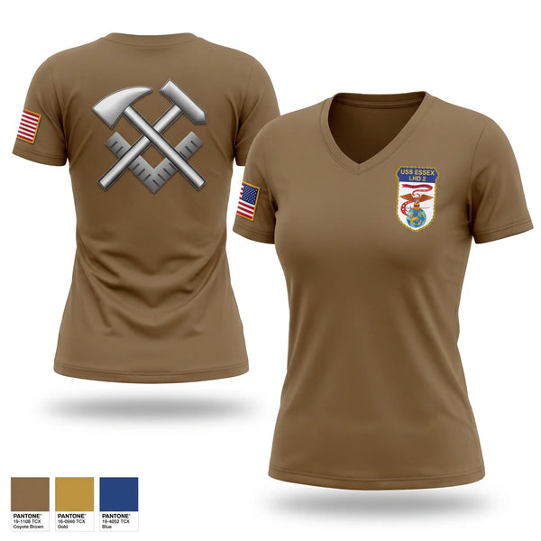 Womens Short Sleeve Vneck Shirt, ESSEX ER01, Navy, Teamtime, Team time, sublimation, custom sports apparel, team uniforms, spirit wear, spiritwear, sports uniforms, custom shirts, team store, custom team store, fundraiser sports, apparel fundraiser