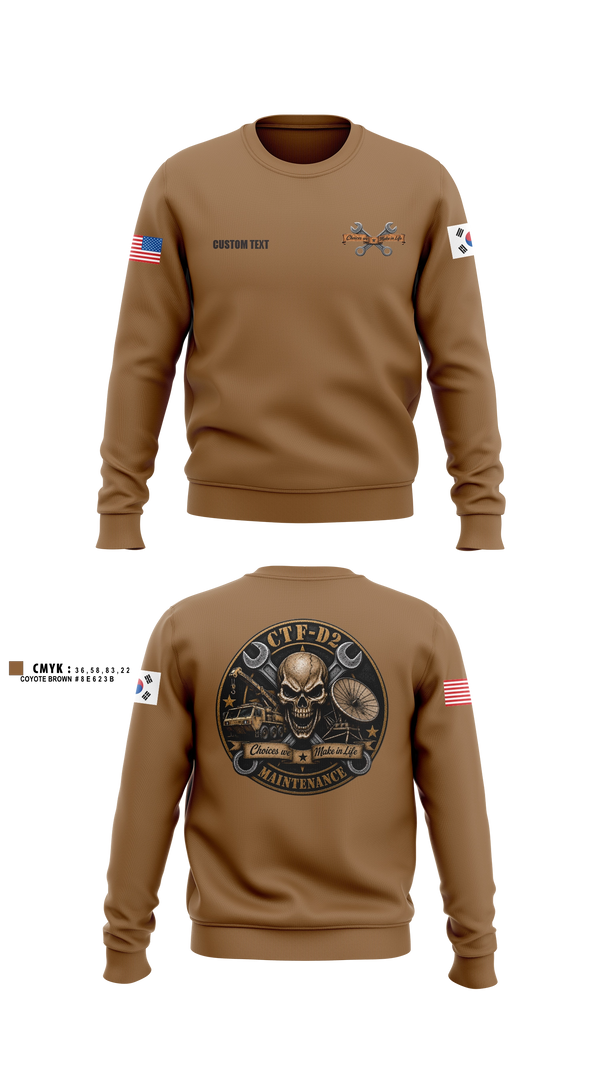 Crew Neck Sweatshirt, CTF D-2, Army, Teamtime, Team time, sublimation, custom sports apparel, team uniforms, spirit wear, spiritwear, sports uniforms, custom shirts, team store, custom team store, fundraiser sports, apparel fundraiser