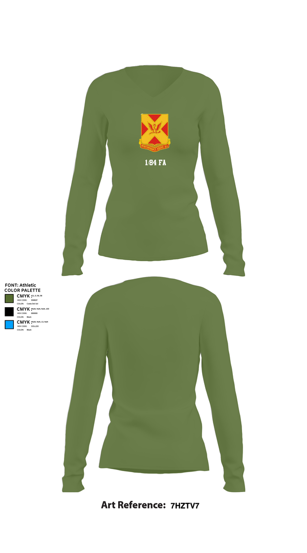 Womens Long Sleeve Vneck Shirt, 1/84 FA, , Teamtime, Team time, sublimation, custom sports apparel, team uniforms, spirit wear, spiritwear, sports uniforms, custom shirts, team store, custom team store, fundraiser sports, apparel fundraiser