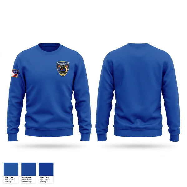 Crew Neck Sweatshirt, Spottsville Community Fire Department, Fire Department, Teamtime, Team time, sublimation, custom sports apparel, team uniforms, spirit wear, spiritwear, sports uniforms, custom shirts, team store, custom team store, fundraiser sports, apparel fundraiser
