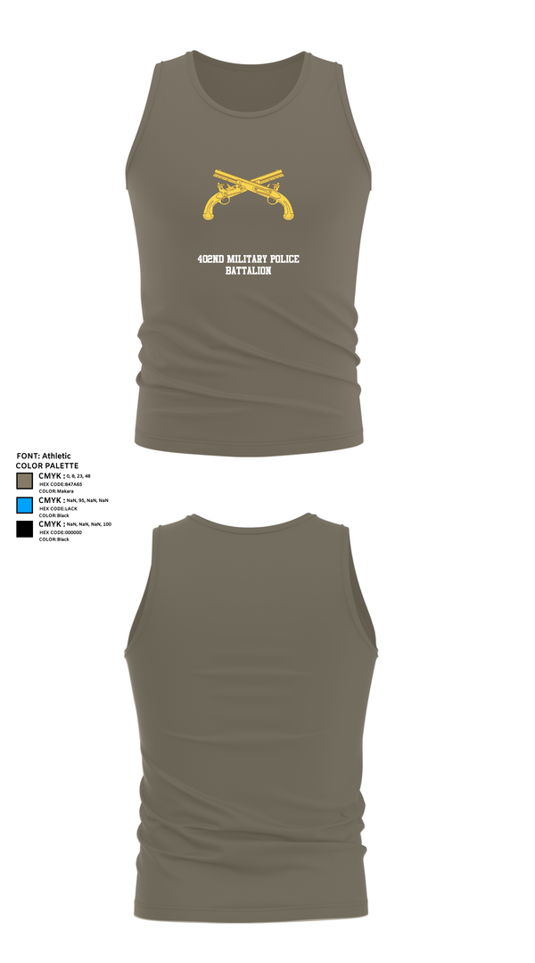 Tank Top, 402nd Military Police Battalion, , Teamtime, Team time, sublimation, custom sports apparel, team uniforms, spirit wear, spiritwear, sports uniforms, custom shirts, team store, custom team store, fundraiser sports, apparel fundraiser