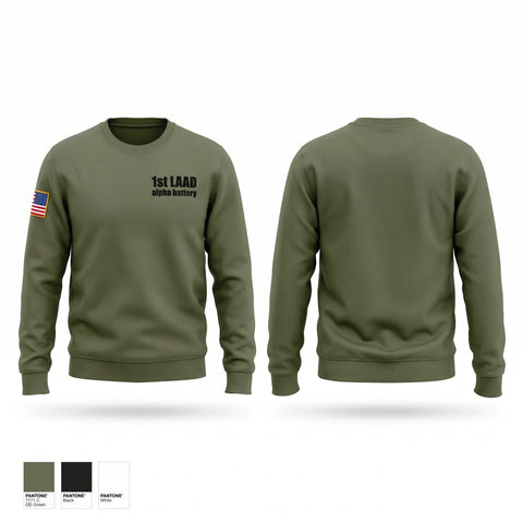 Crew Neck Sweatshirt, 1st LAAD alpha battery, Marines, Teamtime, Team time, sublimation, custom sports apparel, team uniforms, spirit wear, spiritwear, sports uniforms, custom shirts, team store, custom team store, fundraiser sports, apparel fundraiser