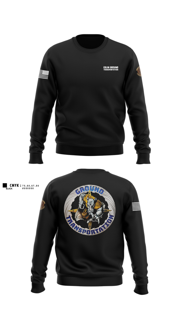 Crew Neck Sweatshirt, 96 LRS Ground Transportation, Air Force, Teamtime, Team time, sublimation, custom sports apparel, team uniforms, spirit wear, spiritwear, sports uniforms, custom shirts, team store, custom team store, fundraiser sports, apparel fundraiser