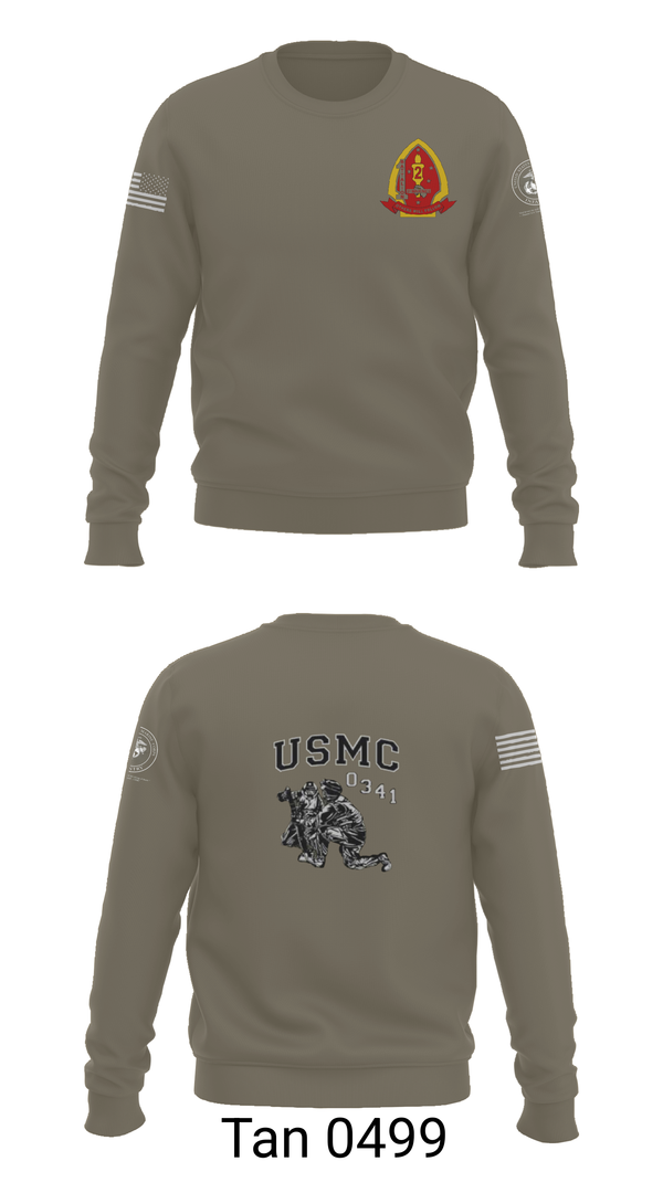 Crew Neck Sweatshirt, 1st Bn 2mar 2nd MarDiv, , Teamtime, Team time, sublimation, custom sports apparel, team uniforms, spirit wear, spiritwear, sports uniforms, custom shirts, team store, custom team store, fundraiser sports, apparel fundraiser