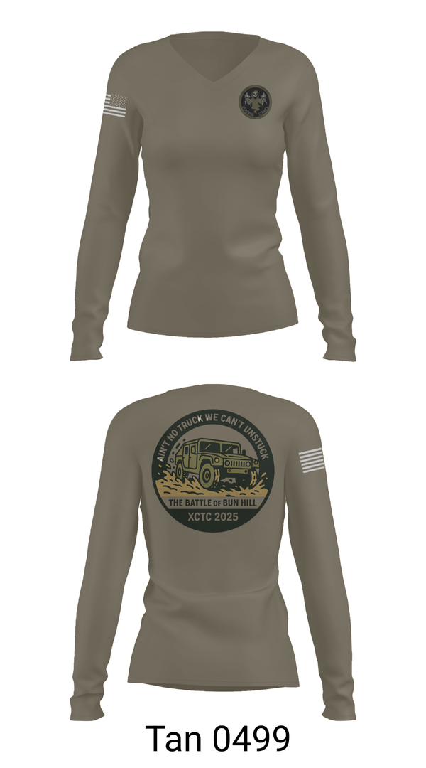 Womens Long Sleeve Vneck Shirt, A 1/111 Field Artillery, , Teamtime, Team time, sublimation, custom sports apparel, team uniforms, spirit wear, spiritwear, sports uniforms, custom shirts, team store, custom team store, fundraiser sports, apparel fundraiser
