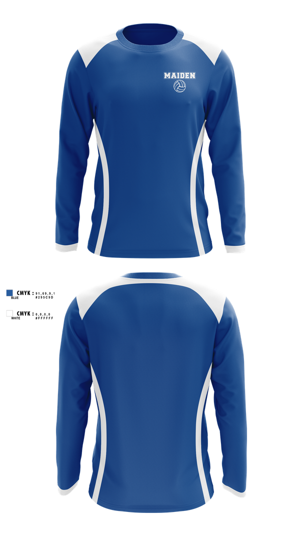Long Sleeve Performance Shirt, Maiden High School Volleyball, Women's Volleyball, Teamtime, Team time, sublimation, custom sports apparel, team uniforms, spirit wear, spiritwear, sports uniforms, custom shirts, team store, custom team store, fundraiser sports, apparel fundraiser
