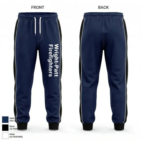 Sweatpants, Wright-Patt Firefighters, Fire Department, Teamtime, Team time, sublimation, custom sports apparel, team uniforms, spirit wear, spiritwear, sports uniforms, custom shirts, team store, custom team store, fundraiser sports, apparel fundraiser