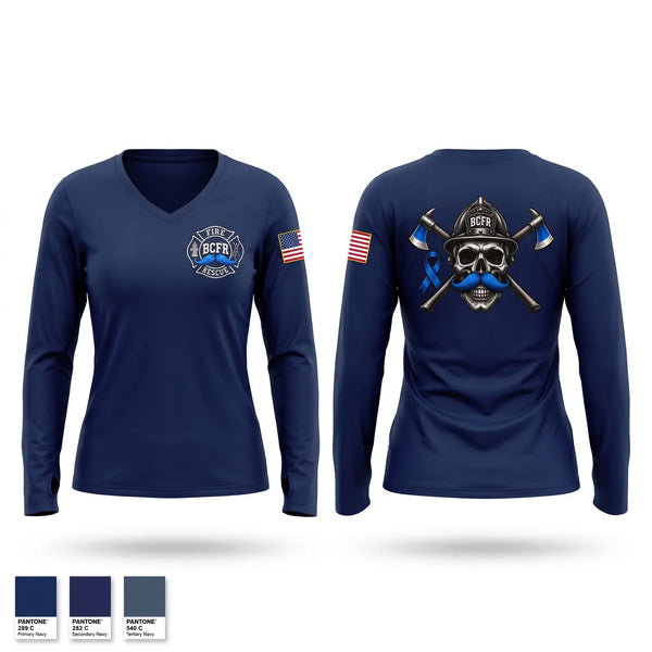 Womens Long Sleeve Vneck Shirt, BSO, Fire Department, Teamtime, Team time, sublimation, custom sports apparel, team uniforms, spirit wear, spiritwear, sports uniforms, custom shirts, team store, custom team store, fundraiser sports, apparel fundraiser