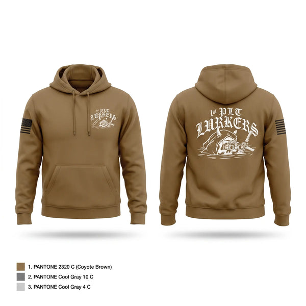Hoodie, 1st Lurkers, Army, Teamtime, Team time, sublimation, custom sports apparel, team uniforms, spirit wear, spiritwear, sports uniforms, custom shirts, team store, custom team store, fundraiser sports, apparel fundraiser