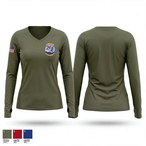 Womens Long Sleeve Vneck Shirt, Cable Composite Squadron, Air Force, Teamtime, Team time, sublimation, custom sports apparel, team uniforms, spirit wear, spiritwear, sports uniforms, custom shirts, team store, custom team store, fundraiser sports, apparel fundraiser