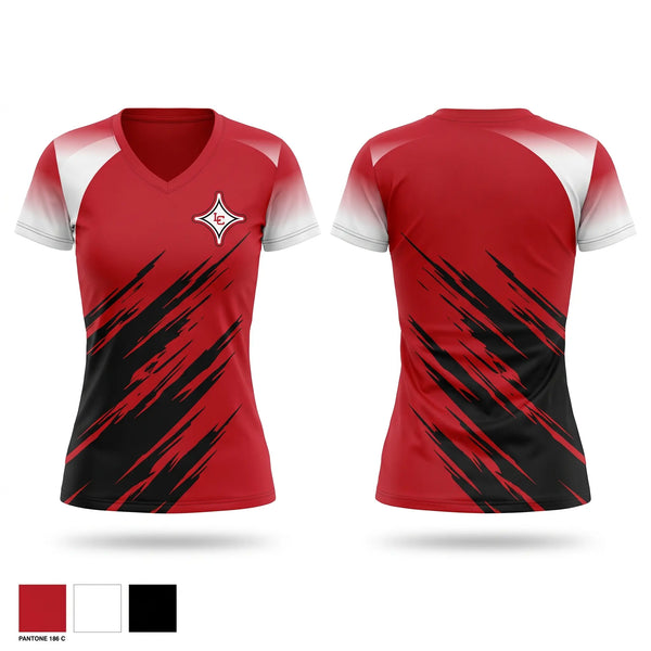 Womens Short Sleeve Vneck Shirt, Red Devils, Women's Basketball, Teamtime, Team time, sublimation, custom sports apparel, team uniforms, spirit wear, spiritwear, sports uniforms, custom shirts, team store, custom team store, fundraiser sports, apparel fundraiser
