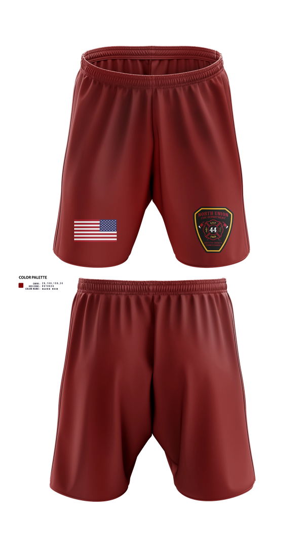 Athletic Shorts With Pockets, North Union TWP VFD, Fire Department, Teamtime, Team time, sublimation, custom sports apparel, team uniforms, spirit wear, spiritwear, sports uniforms, custom shirts, team store, custom team store, fundraiser sports, apparel fundraiser
