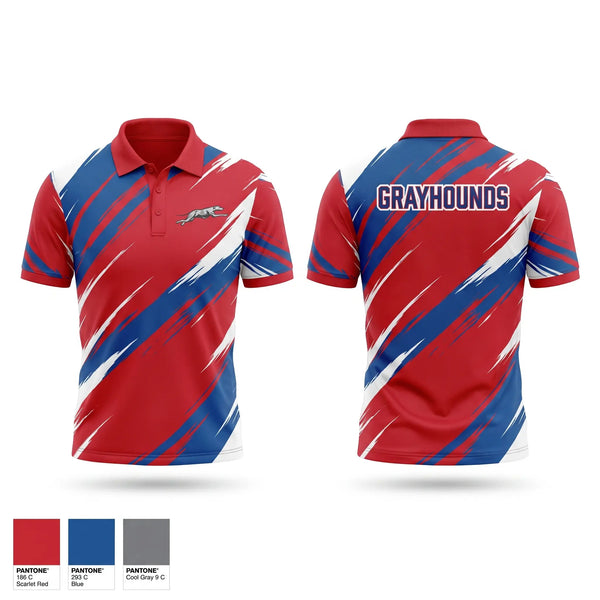 Short Sleeve Performance Polo, Greyhounds, , Teamtime, Team time, sublimation, custom sports apparel, team uniforms, spirit wear, spiritwear, sports uniforms, custom shirts, team store, custom team store, fundraiser sports, apparel fundraiser