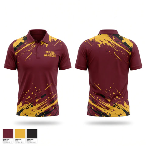 Short Sleeve Performance Polo, TAFUNA WARRIORS, , Teamtime, Team time, sublimation, custom sports apparel, team uniforms, spirit wear, spiritwear, sports uniforms, custom shirts, team store, custom team store, fundraiser sports, apparel fundraiser