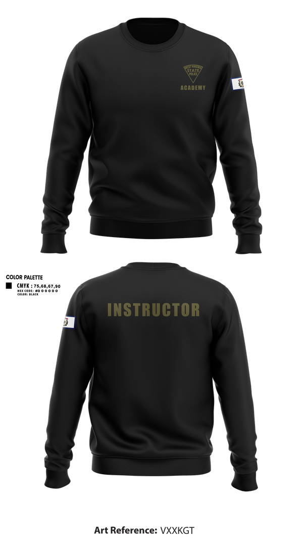 Crew Neck Sweatshirt, State Police, Police, Teamtime, Team time, sublimation, custom sports apparel, team uniforms, spirit wear, spiritwear, sports uniforms, custom shirts, team store, custom team store, fundraiser sports, apparel fundraiser