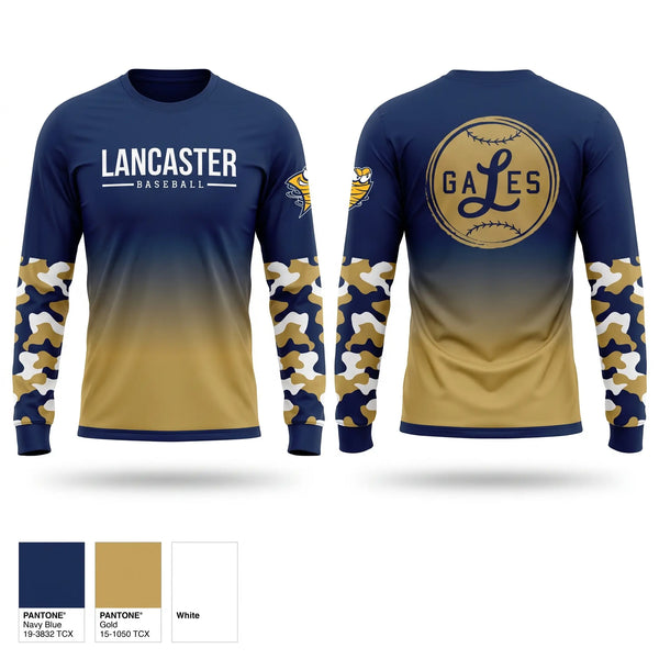 Long Sleeve Performance Shirt, Lancaster, Baseball, Teamtime, Team time, sublimation, custom sports apparel, team uniforms, spirit wear, spiritwear, sports uniforms, custom shirts, team store, custom team store, fundraiser sports, apparel fundraiser