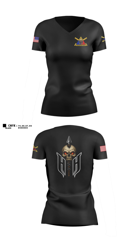 Womens Short Sleeve Vneck Shirt, 1AD DIVARTY HHB, Army, Teamtime, Team time, sublimation, custom sports apparel, team uniforms, spirit wear, spiritwear, sports uniforms, custom shirts, team store, custom team store, fundraiser sports, apparel fundraiser