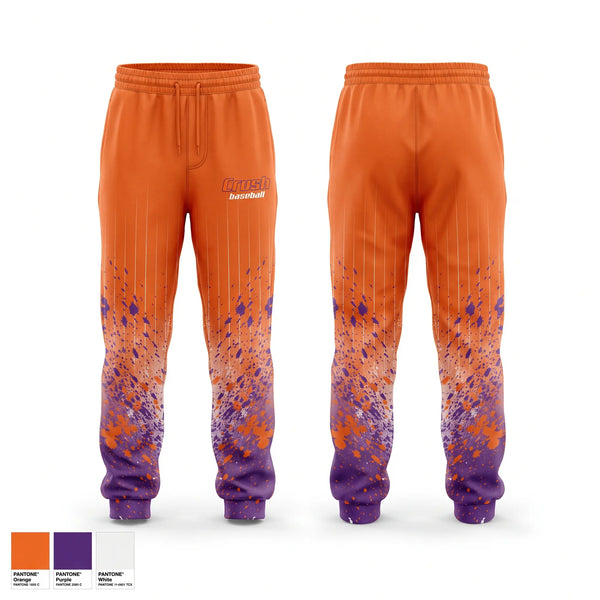 Sweatpants, Crush baseball, Baseball, Teamtime, Team time, sublimation, custom sports apparel, team uniforms, spirit wear, spiritwear, sports uniforms, custom shirts, team store, custom team store, fundraiser sports, apparel fundraiser