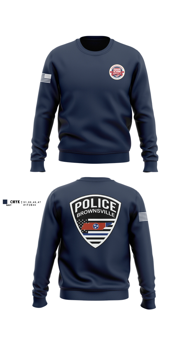 Crew Neck Sweatshirt, Brownsville Police Department, Police, Teamtime, Team time, sublimation, custom sports apparel, team uniforms, spirit wear, spiritwear, sports uniforms, custom shirts, team store, custom team store, fundraiser sports, apparel fundraiser