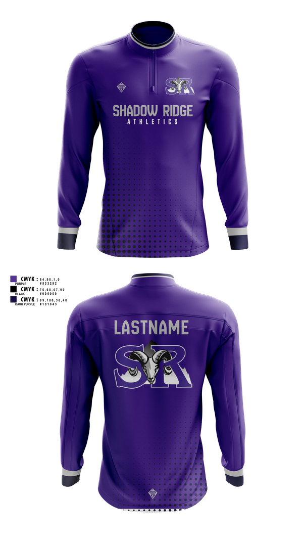 Quarter Zip Jacket, Shadow Ridge MS Staff, Men's Soccer, Teamtime, Team time, sublimation, custom sports apparel, team uniforms, spirit wear, spiritwear, sports uniforms, custom shirts, team store, custom team store, fundraiser sports, apparel fundraiser