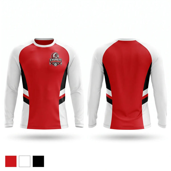 Long Sleeve Performance Shirt, Warriors, Men's Soccer, Teamtime, Team time, sublimation, custom sports apparel, team uniforms, spirit wear, spiritwear, sports uniforms, custom shirts, team store, custom team store, fundraiser sports, apparel fundraiser