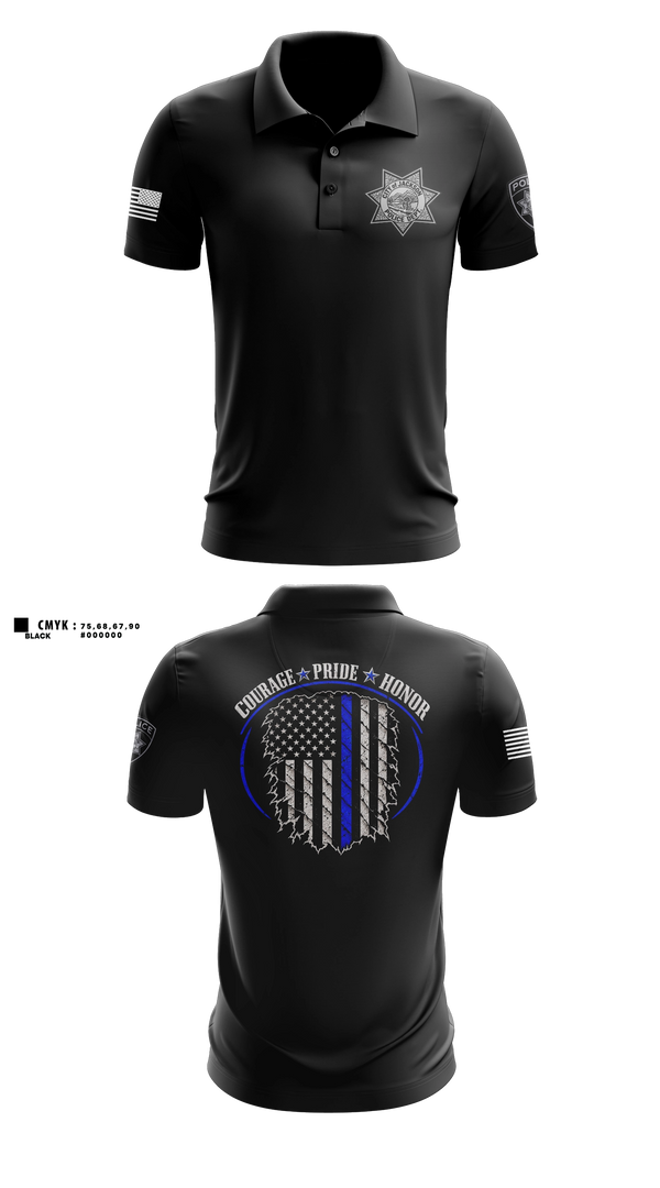Short Sleeve Performance Polo, Jackson Police Department, Police, Teamtime, Team time, sublimation, custom sports apparel, team uniforms, spirit wear, spiritwear, sports uniforms, custom shirts, team store, custom team store, fundraiser sports, apparel fundraiser