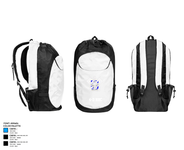 Gear Bag, 4-3 HHC, Army, Teamtime, Team time, sublimation, custom sports apparel, team uniforms, spirit wear, spiritwear, sports uniforms, custom shirts, team store, custom team store, fundraiser sports, apparel fundraiser