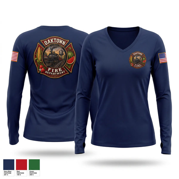 Old School Cotton Feel Shirt, Oaktown Fire, Fire Department, Teamtime, Team time, sublimation, custom sports apparel, team uniforms, spirit wear, spiritwear, sports uniforms, custom shirts, team store, custom team store, fundraiser sports, apparel fundraiser