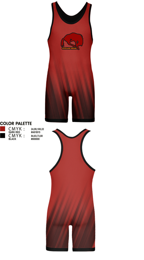 Wrestling Singlet, Rawlins Outlaws, Wrestling, Teamtime, Team time, sublimation, custom sports apparel, team uniforms, spirit wear, spiritwear, sports uniforms, custom shirts, team store, custom team store, fundraiser sports, apparel fundraiser