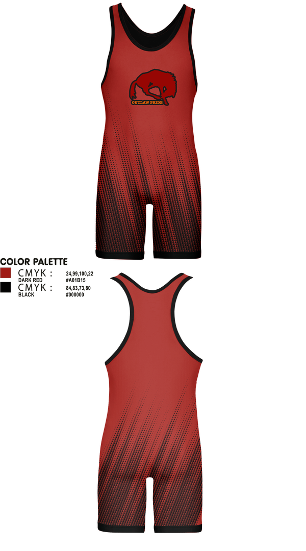 Wrestling Singlet, Rawlins Outlaws, Wrestling, Teamtime, Team time, sublimation, custom sports apparel, team uniforms, spirit wear, spiritwear, sports uniforms, custom shirts, team store, custom team store, fundraiser sports, apparel fundraiser
