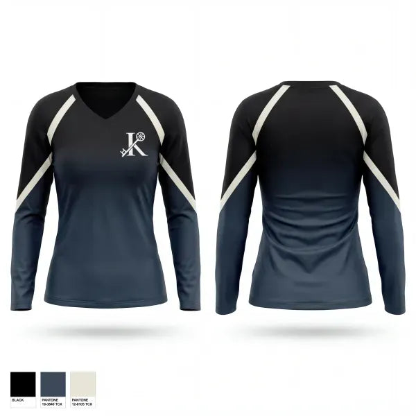 Womens Long Sleeve Vneck Shirt, Key, Men's Basketball, Teamtime, Team time, sublimation, custom sports apparel, team uniforms, spirit wear, spiritwear, sports uniforms, custom shirts, team store, custom team store, fundraiser sports, apparel fundraiser