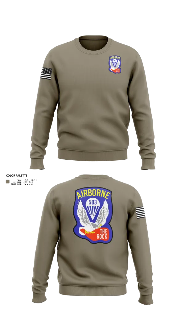 Crew Neck Sweatshirt, 1st Battalion 503rd Infantry Regiment, , Teamtime, Team time, sublimation, custom sports apparel, team uniforms, spirit wear, spiritwear, sports uniforms, custom shirts, team store, custom team store, fundraiser sports, apparel fundraiser