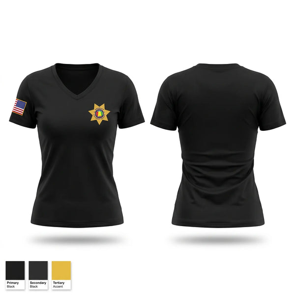 Womens Short Sleeve Vneck Shirt, Calhoun County Sheriff's Office, Police, Teamtime, Team time, sublimation, custom sports apparel, team uniforms, spirit wear, spiritwear, sports uniforms, custom shirts, team store, custom team store, fundraiser sports, apparel fundraiser