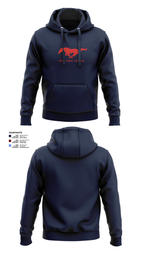 Hoodie, Tulare Western Mustangs, Tennis, Teamtime, Team time, sublimation, custom sports apparel, team uniforms, spirit wear, spiritwear, sports uniforms, custom shirts, team store, custom team store, fundraiser sports, apparel fundraiser