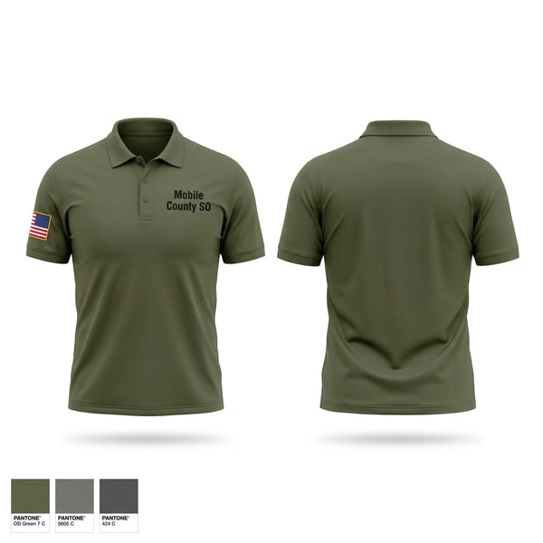 Short Sleeve Performance Polo, Mobile County SO, Police, Teamtime, Team time, sublimation, custom sports apparel, team uniforms, spirit wear, spiritwear, sports uniforms, custom shirts, team store, custom team store, fundraiser sports, apparel fundraiser