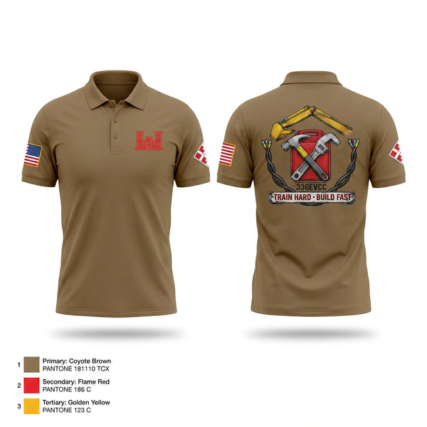 Short Sleeve Performance Polo, 336th EN CO (EVCC)336th EN CO (EVCC), Army, Teamtime, Team time, sublimation, custom sports apparel, team uniforms, spirit wear, spiritwear, sports uniforms, custom shirts, team store, custom team store, fundraiser sports, apparel fundraiser