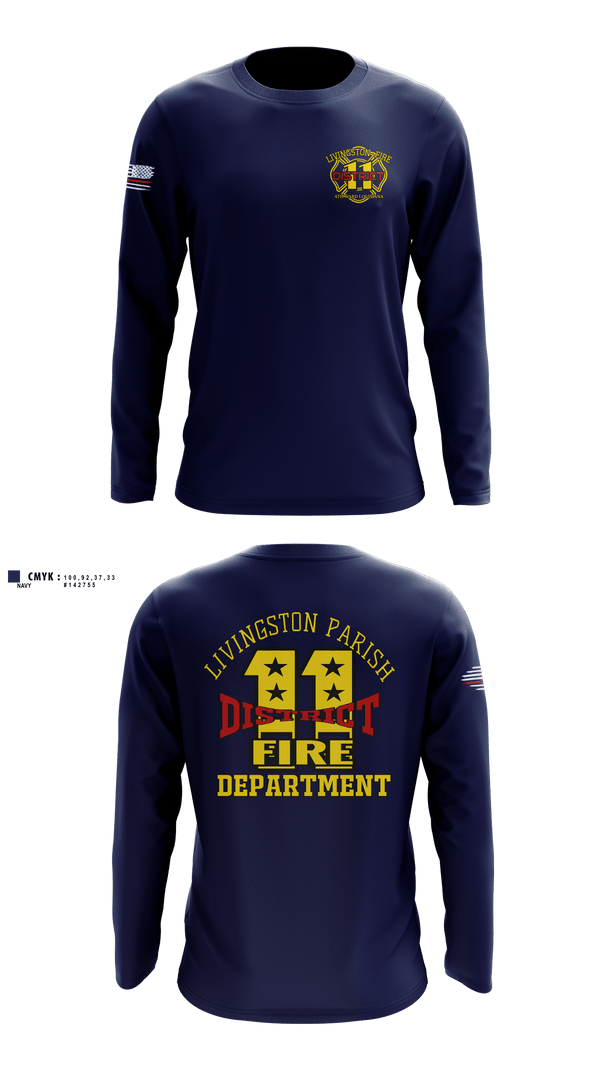 Long Sleeve Performance Shirt, Livingston parish fire district 11, Fire Department, Teamtime, Team time, sublimation, custom sports apparel, team uniforms, spirit wear, spiritwear, sports uniforms, custom shirts, team store, custom team store, fundraiser sports, apparel fundraiser