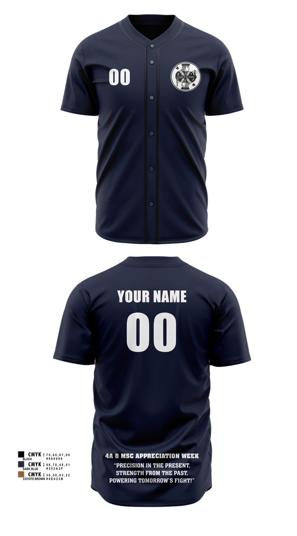 Full Button Baseball Jersey, Joint Base San Antonio 4A/MSC, , Teamtime, Team time, sublimation, custom sports apparel, team uniforms, spirit wear, spiritwear, sports uniforms, custom shirts, team store, custom team store, fundraiser sports, apparel fundraiser